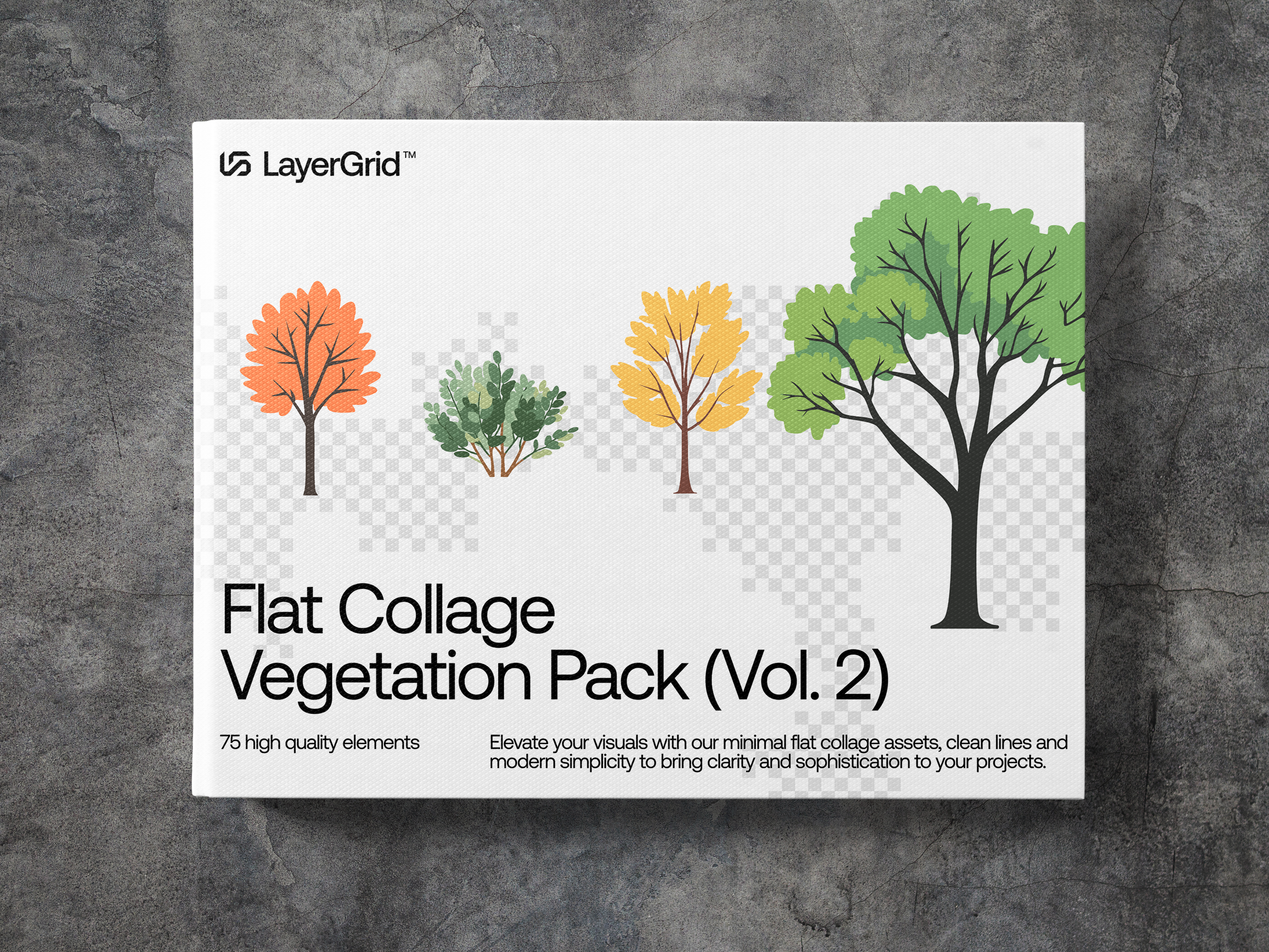 Flat Collage Vegetation Pack (Vol.2)