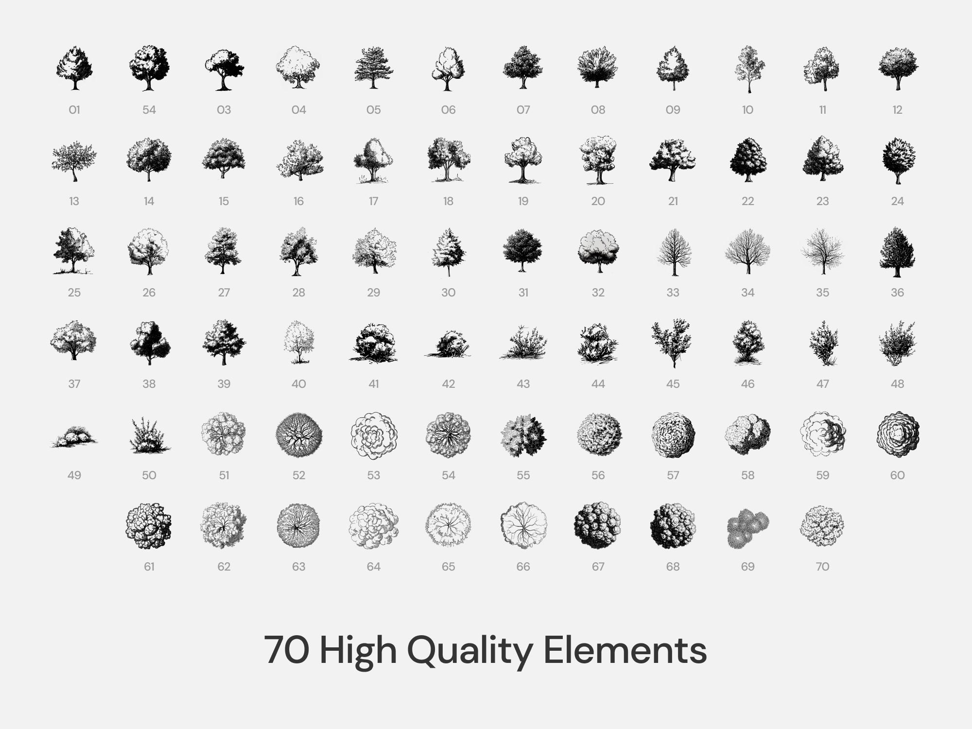 Drawn Vegetation Pack (Vol. 1)