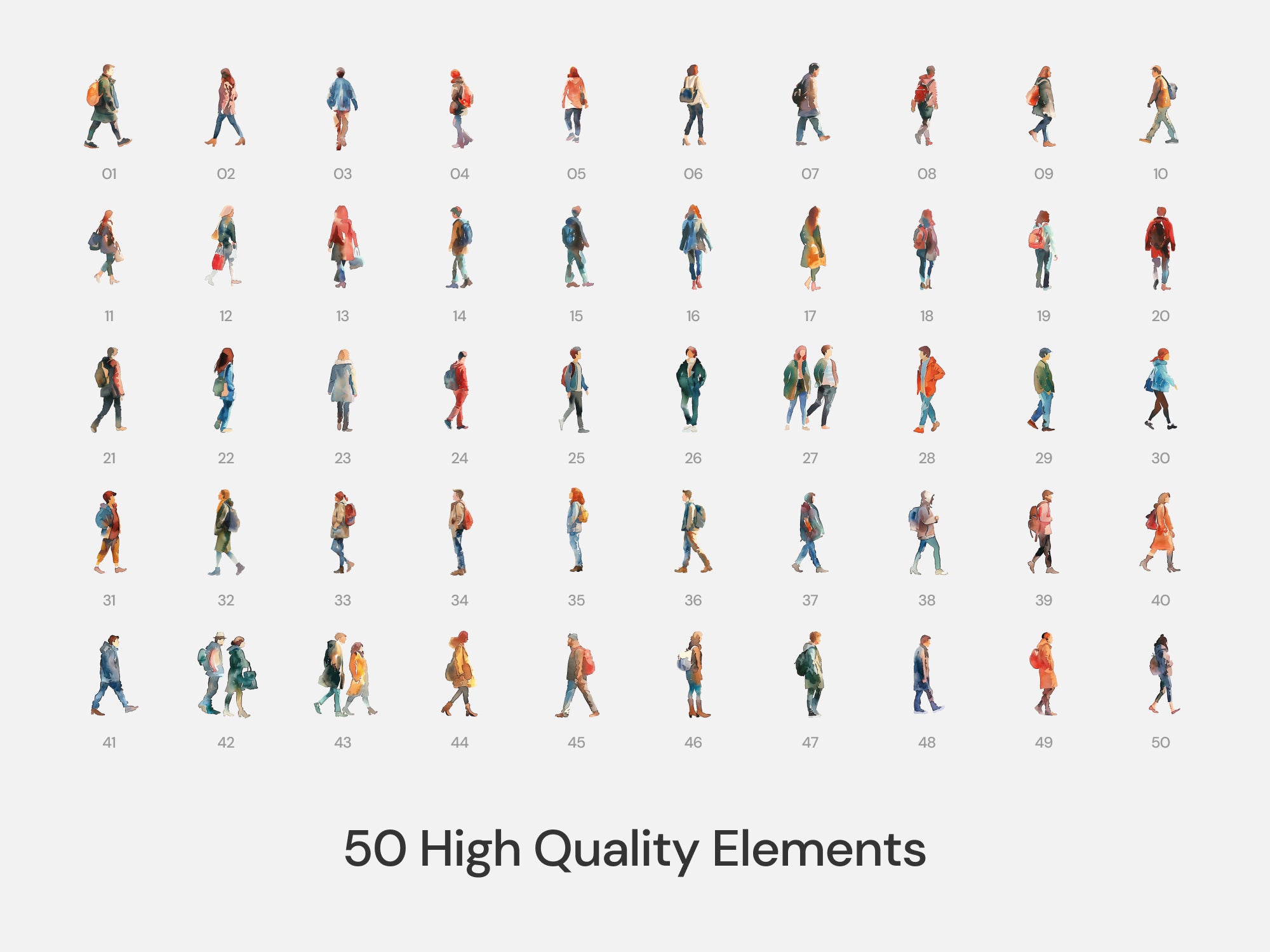 Watercolor People Pack