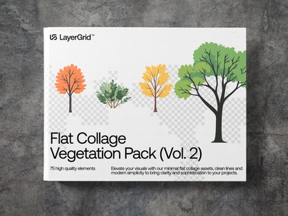 Flat Collage Vegetation Pack (Vol.2)