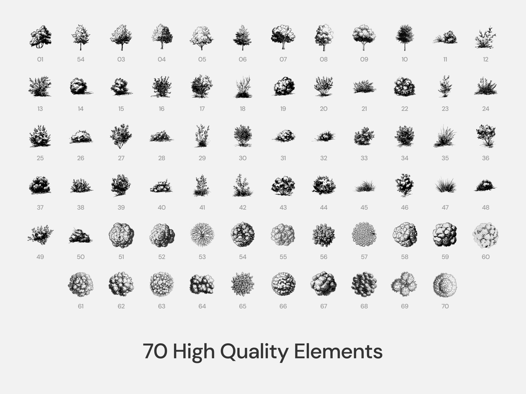 Drawn Vegetation Pack (Vol. 2)
