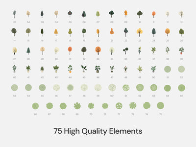 Flat Collage Vegetation Pack (Vol.1)